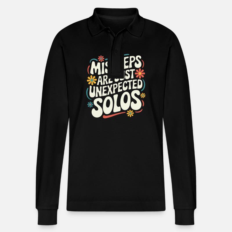 Line Dancing Dancing Dancers - Stanley/Stella Organic Unisex Long-Sleeved Polo Shirt Prepster - black