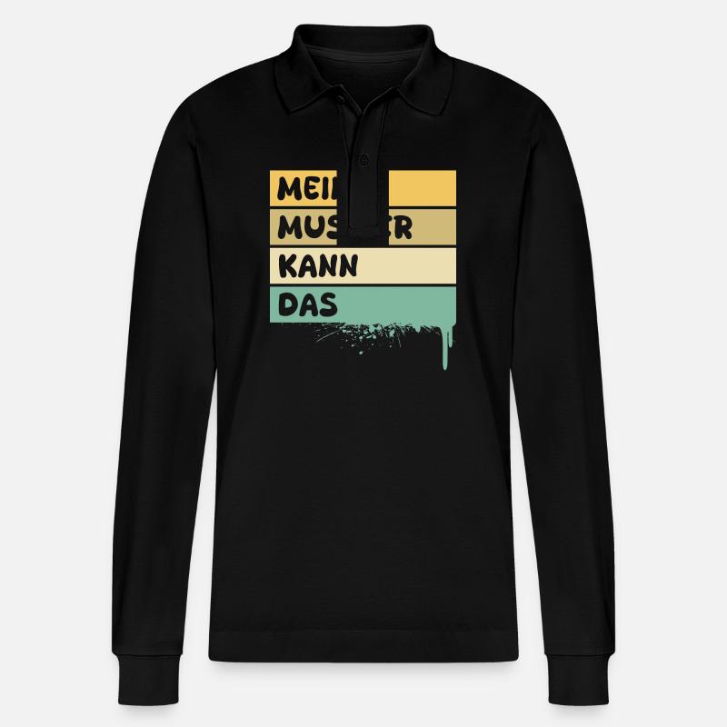 Musiker als Beruf - Stanley/Stella Unisex Bio-Langarm-Poloshirt Prepster - Schwarz