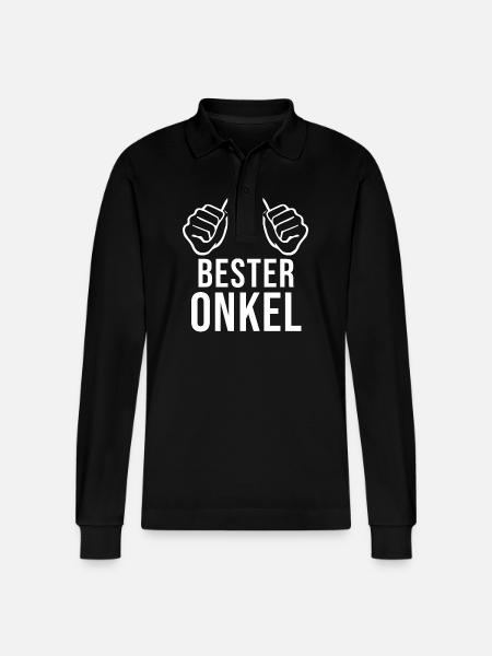 Bester Onkel - Stanley/Stella Unisex Bio-Langarm-Poloshirt Prepster - Schwarz