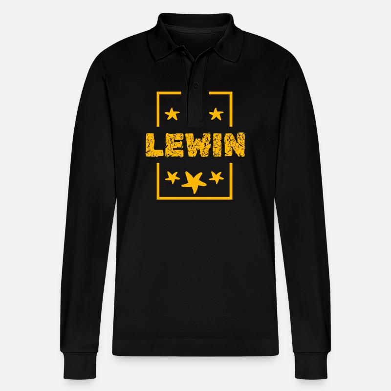 Lewin - Stanley/Stella Unisex Bio-Langarm-Poloshirt Prepster - Schwarz