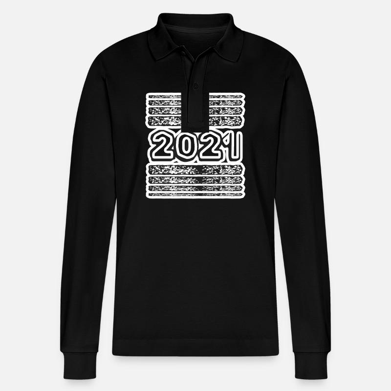 2021 - Stanley/Stella Unisex Bio-Langarm-Poloshirt Prepster - Schwarz