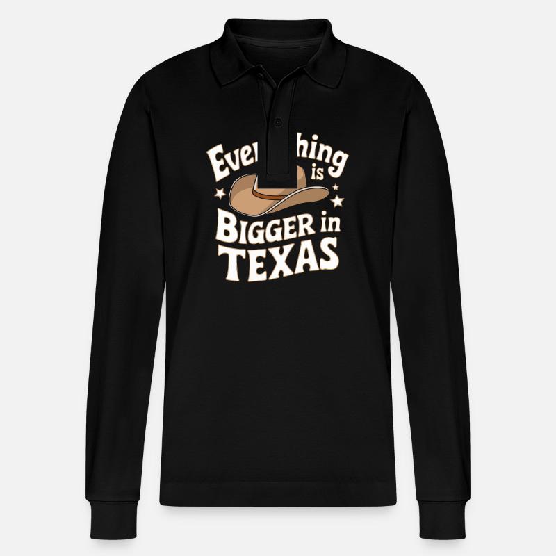État du Texas Texans Texas - Polo à manches longues bio PREPSTER Stanley/Stella Unisexe - noir