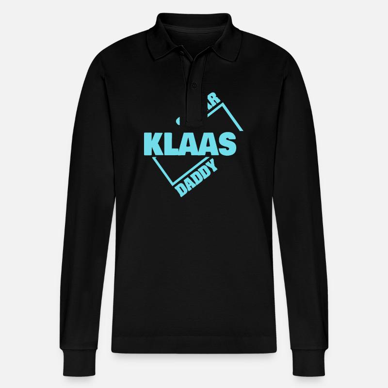 Klaas als Sugardaddy - Stanley/Stella Unisex Bio-Langarm-Poloshirt Prepster - Schwarz