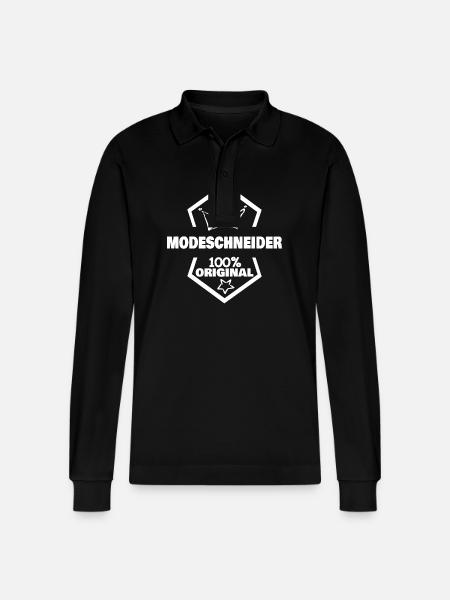 Modeschneider als Arbeit - Stanley/Stella Unisex Bio-Langarm-Poloshirt Prepster - Schwarz