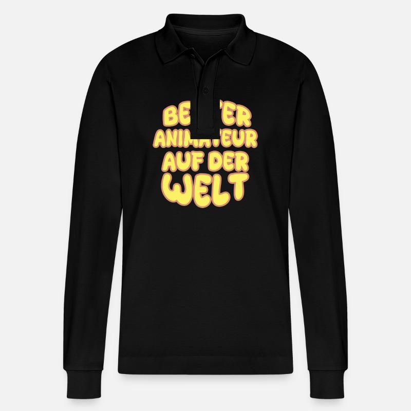 Animateur de vocation - Polo à manches longues bio PREPSTER Stanley/Stella Unisexe - noir