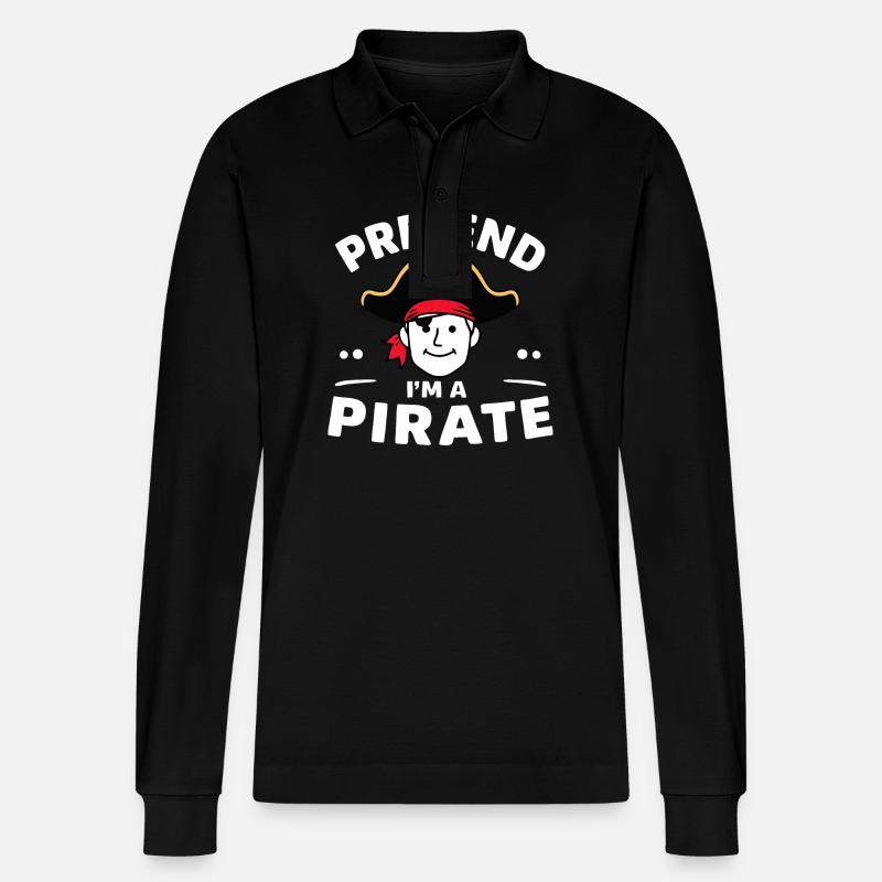 Pirate Pirate Carnaval Halloween - Polo à manches longues bio PREPSTER Stanley/Stella Unisexe - noir