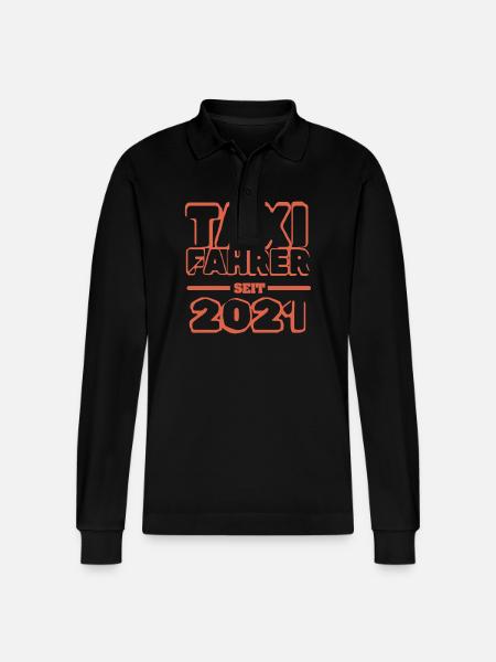 Taxi 2021 - Stanley/Stella Unisex Bio-Langarm-Poloshirt Prepster - Schwarz