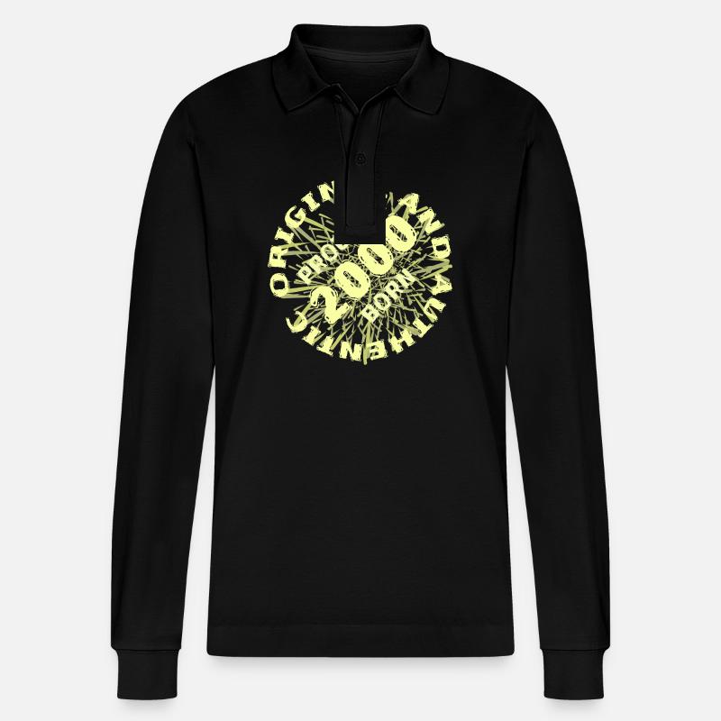 Original 2000 - Stanley/Stella Unisex Bio-Langarm-Poloshirt Prepster - Schwarz