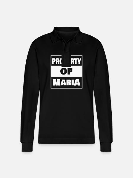 Maria - Stanley/Stella Organic Unisex Long-Sleeved Polo Shirt Prepster - black