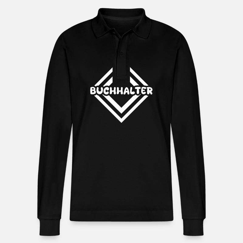 Don pour comptable - Polo à manches longues bio PREPSTER Stanley/Stella Unisexe - noir