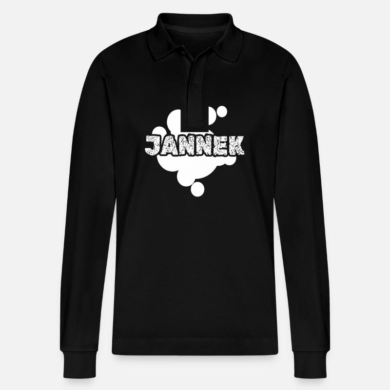 Jannek Jannek - Polo à manches longues bio PREPSTER Stanley/Stella Unisexe - noir