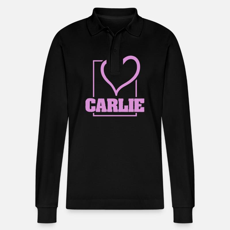 Bachelorette Carlie - Stanley/Stella Unisex Bio-Langarm-Poloshirt Prepster - Schwarz