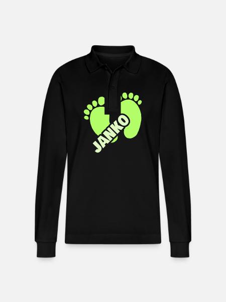Birth of Janko - Stanley/Stella Organic Unisex Long-Sleeved Polo Shirt Prepster - black