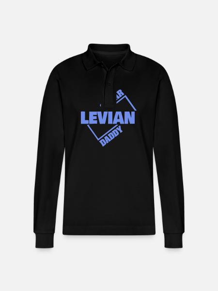 Sugar Daddy Levian - Stanley/Stella Organic Unisex Long-Sleeved Polo Shirt Prepster - black