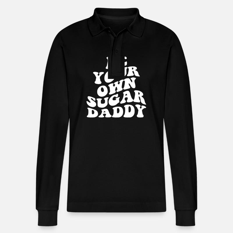 Soyez votre propre Sugar Daddy - Polo à manches longues bio PREPSTER Stanley/Stella Unisexe - noir