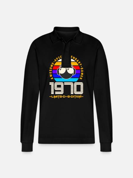 1970 - Stanley/Stella Unisex Bio-Langarm-Poloshirt Prepster - Schwarz