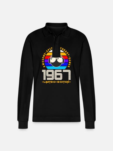 1967 - Stanley/Stella Unisex Bio-Langarm-Poloshirt Prepster - Schwarz