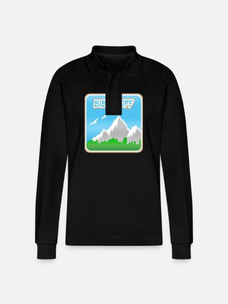 Bergsteigen Biberkopf - Stanley/Stella Unisex Bio-Langarm-Poloshirt Prepster - Schwarz