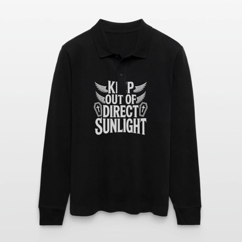 Keep out of direct sunlight! Vampire Goth Emo Stanley/Stella Unisex Bio-Langarm-Poloshirt Prepster