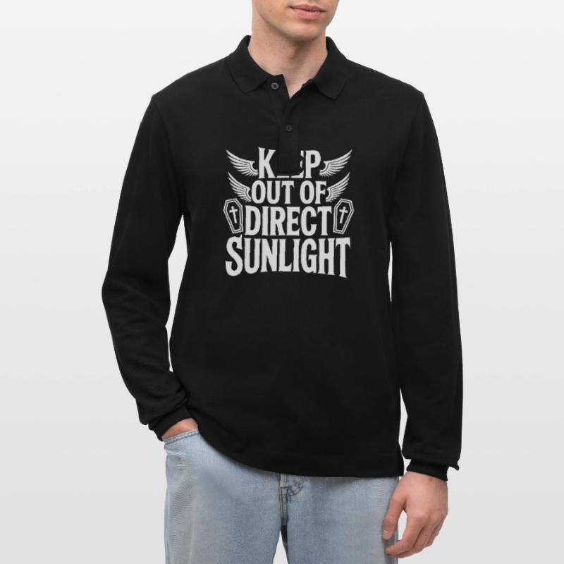 Keep out of direct sunlight! Vampire Goth Emo Stanley/Stella Unisex Bio-Langarm-Poloshirt Prepster