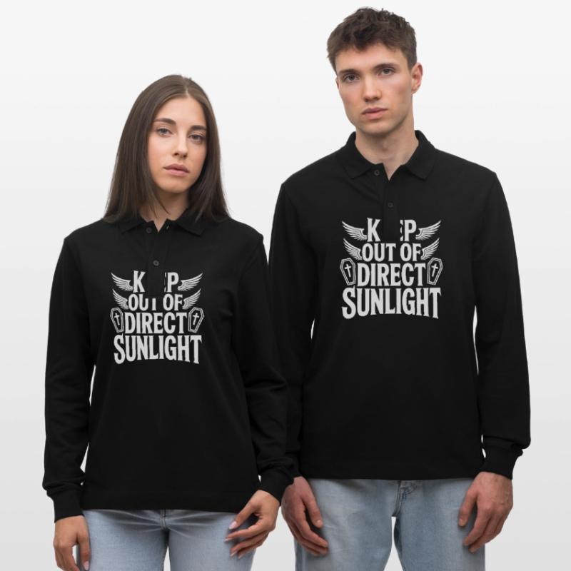 Keep out of direct sunlight! Vampire Goth Emo Stanley/Stella Unisex Bio-Langarm-Poloshirt Prepster