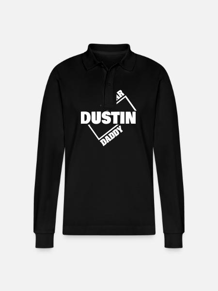 Sugardaddy Dustin - Stanley/Stella Organic Unisex Long-Sleeved Polo Shirt Prepster - black