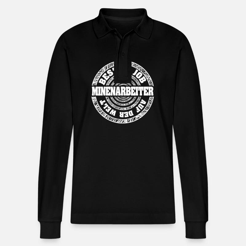 Cadeau pour les mineurs - Polo à manches longues bio PREPSTER Stanley/Stella Unisexe - noir