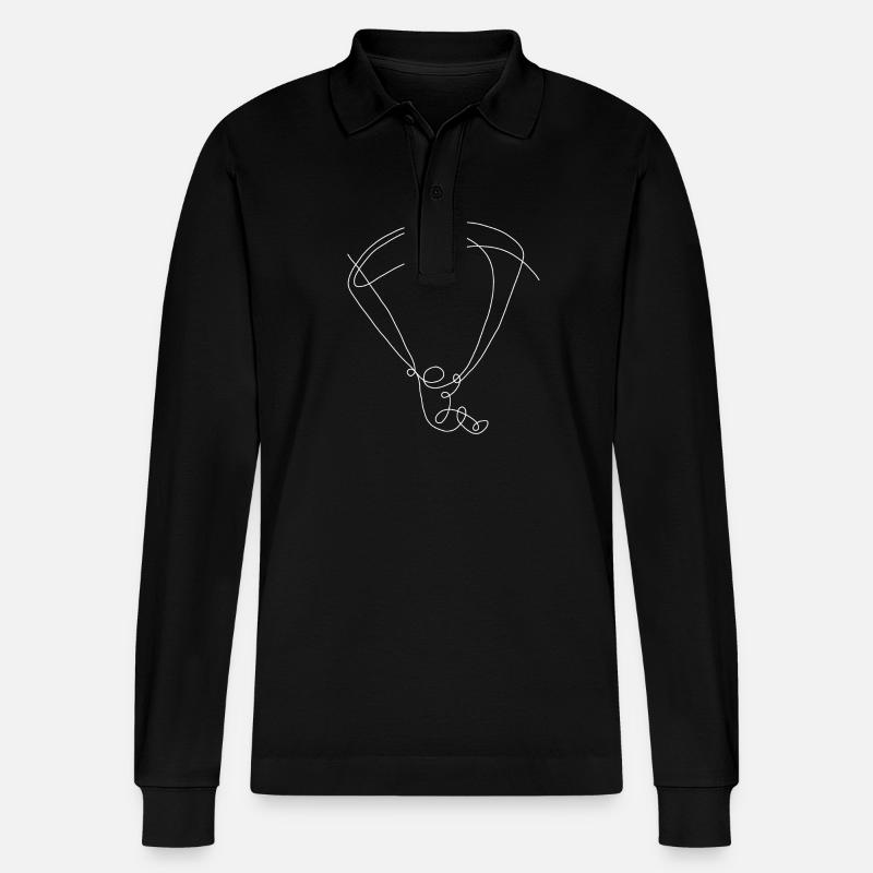 Paragleiter - Stanley/Stella Unisex Bio-Langarm-Poloshirt Prepster - Schwarz