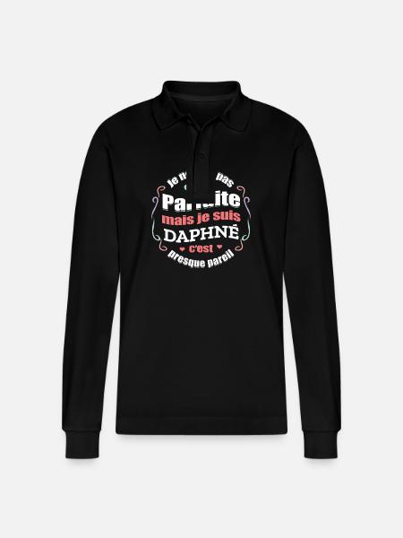 DAPHNÉ PARFAITE - PRENOM DAPHNÉ - Polo à manches longues bio PREPSTER Stanley/Stella Unisexe - noir