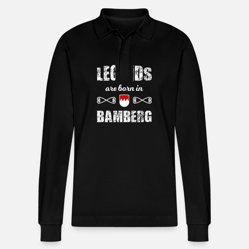 Les légendes de Bamberg - Polo à manches longues bio PREPSTER Stanley/Stella Unisexe - noir