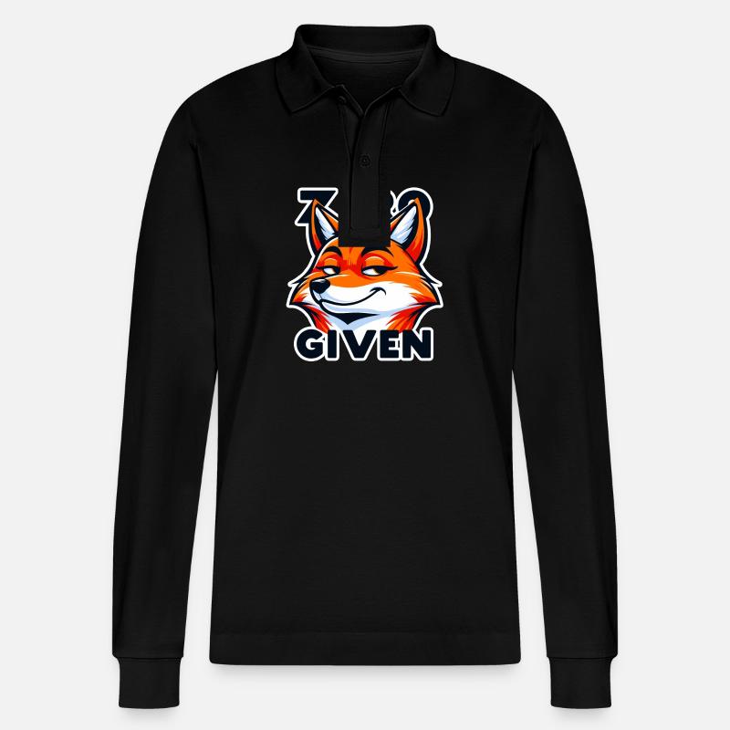 Zero Given - Fuchs Illustration - Stanley/Stella Unisex Bio-Langarm-Poloshirt Prepster - Schwarz