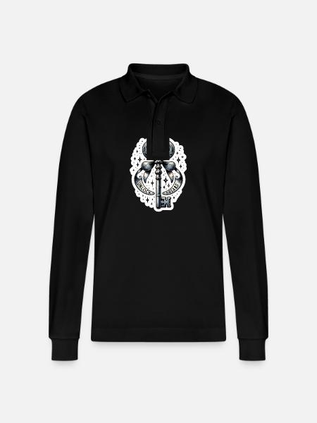 Unlock Dreams - Key Illustration - Stanley/Stella Organic Unisex Long-Sleeved Polo Shirt Prepster - black
