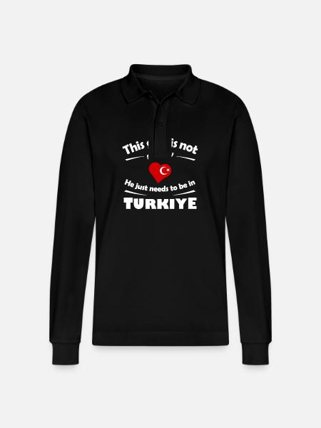 Holidays in Antalya - Stanley/Stella Organic Unisex Long-Sleeved Polo Shirt Prepster - black