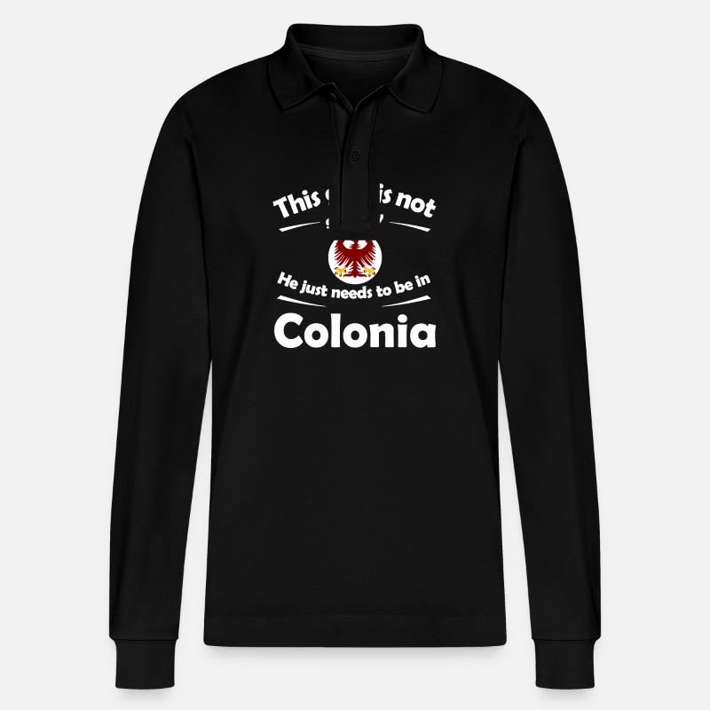 La patrie de Colonia - Polo à manches longues bio PREPSTER Stanley/Stella Unisexe - noir