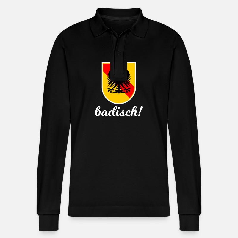 Baden est un sentiment - Polo à manches longues bio PREPSTER Stanley/Stella Unisexe - noir