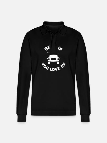 Driving an electric car - Stanley/Stella Organic Unisex Long-Sleeved Polo Shirt Prepster - black