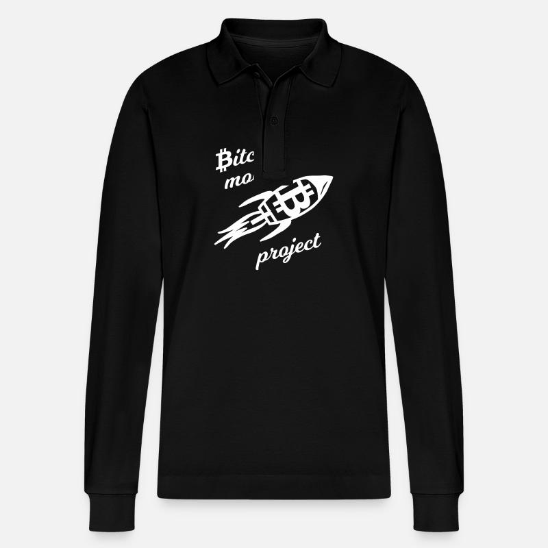 Das Mond Projekt - Stanley/Stella Unisex Bio-Langarm-Poloshirt Prepster - Schwarz