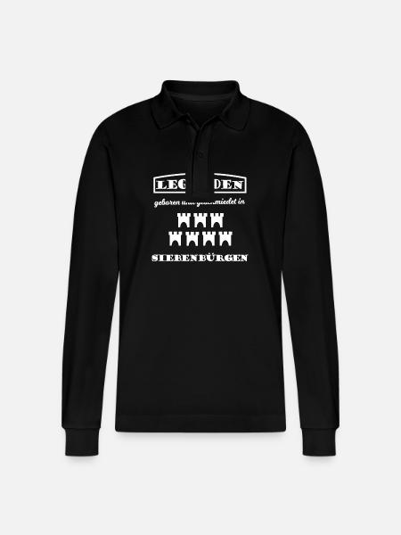 The Transylvanian Legends - Stanley/Stella Organic Unisex Long-Sleeved Polo Shirt Prepster - black