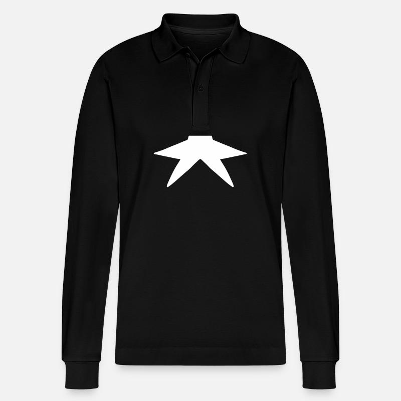 Form Stern symbol - Stanley/Stella Unisex Bio-Langarm-Poloshirt Prepster - Schwarz
