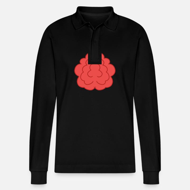 Blume Rose Rot Symbol - Stanley/Stella Unisex Bio-Langarm-Poloshirt Prepster - Schwarz
