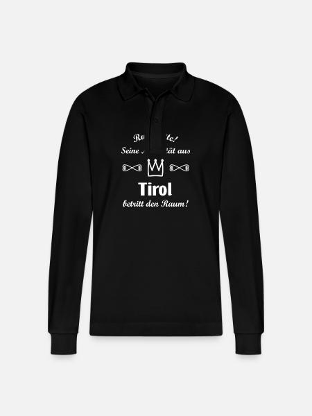 The Majesty of Tyrol - Stanley/Stella Organic Unisex Long-Sleeved Polo Shirt Prepster - black