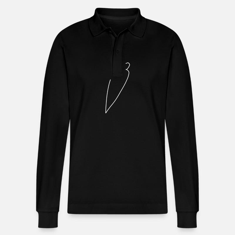 karotte symbol essen - Stanley/Stella Unisex Bio-Langarm-Poloshirt Prepster - Schwarz