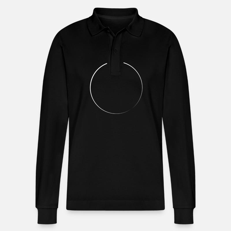 kreis form symbol - Stanley/Stella Unisex Bio-Langarm-Poloshirt Prepster - Schwarz