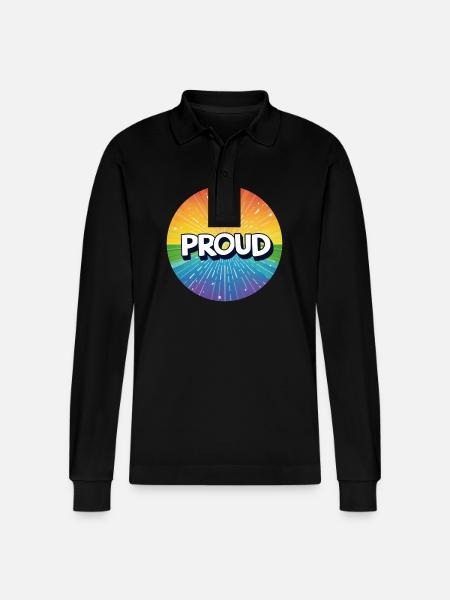 Fierté LGBTQ - Polo à manches longues bio PREPSTER Stanley/Stella Unisexe - noir