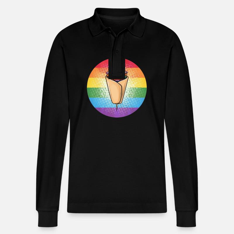 LGBTQ Kebab - Stanley/Stella Unisex Bio-Langarm-Poloshirt Prepster - Schwarz