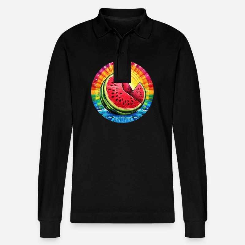 LGBTQ Melone - Stanley/Stella Unisex Bio-Langarm-Poloshirt Prepster - Schwarz