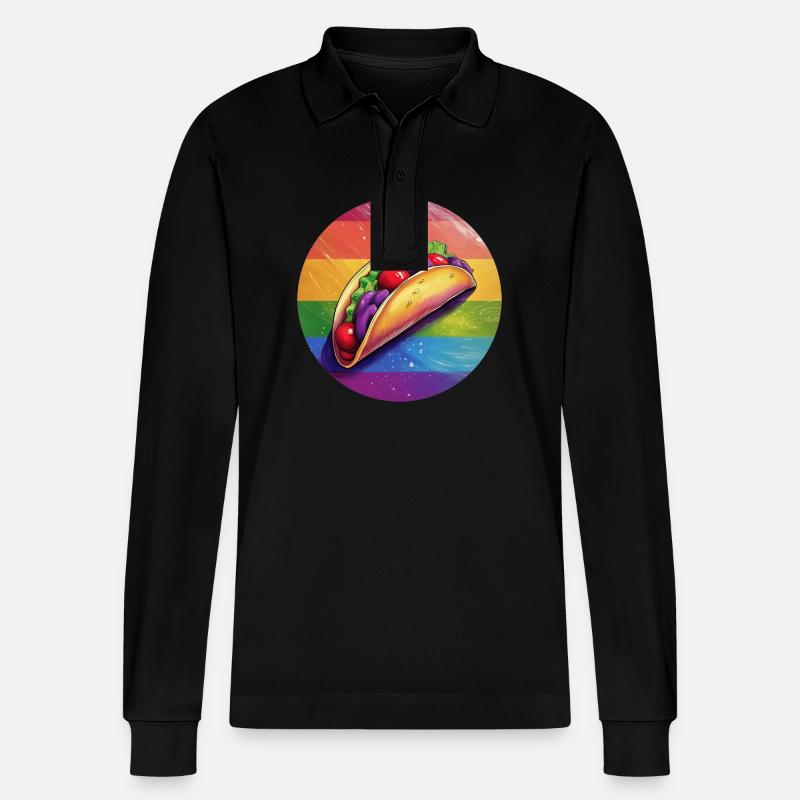 LGBTQ Taco - Stanley/Stella Unisex Bio-Langarm-Poloshirt Prepster - Schwarz