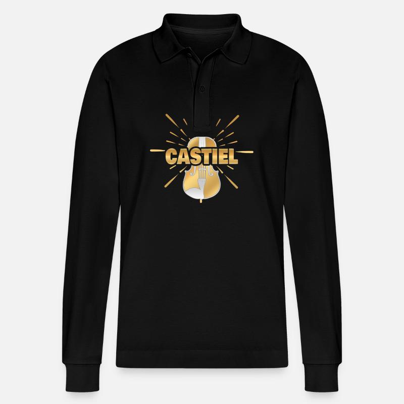 Violinist Castiel - Stanley/Stella Unisex Bio-Langarm-Poloshirt Prepster - Schwarz