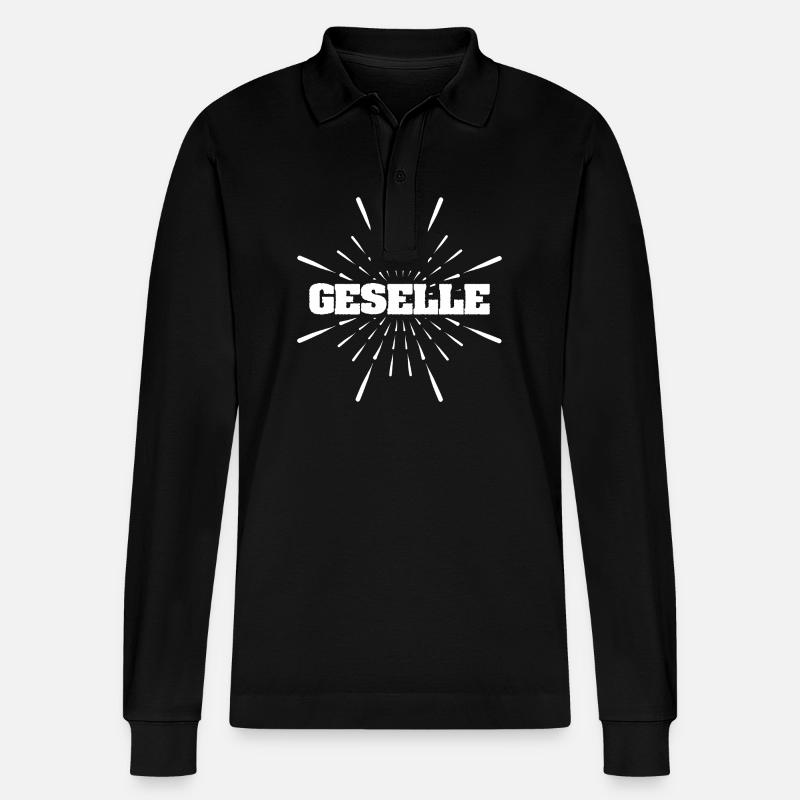 Geselle - Stanley/Stella Unisex Bio-Langarm-Poloshirt Prepster - Schwarz