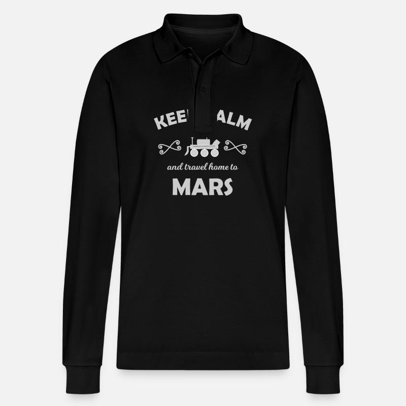 L’équipe de la mission Mars - Polo à manches longues bio PREPSTER Stanley/Stella Unisexe - noir